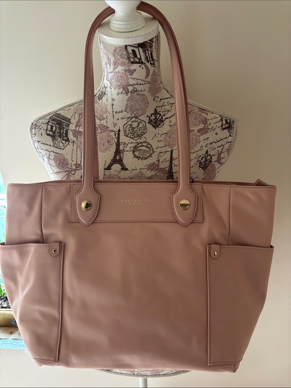 Marc Jacobs nylon misty Rose Pink Nylon Tote nwt